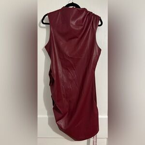 Missguided Red Asymmetrical Dress with Ruched Side NWT